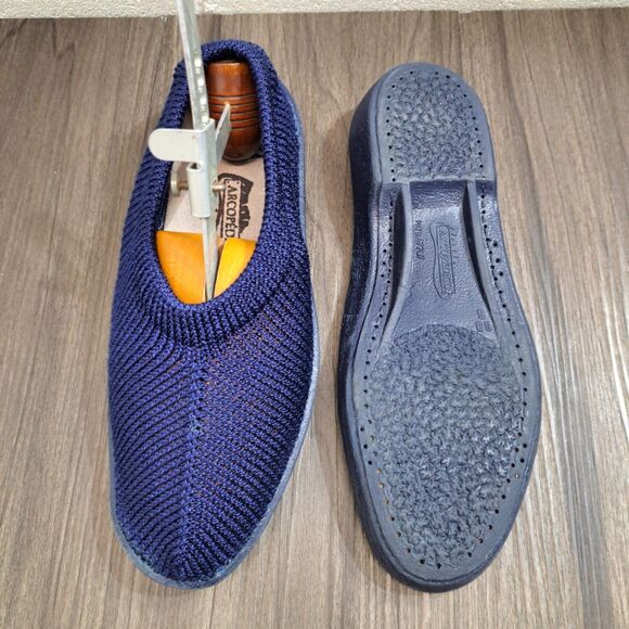Arcopedico Womens Comfort Shoes Blue Mesh Knit Slip On Flats Size EU 39 US 6 Reg - Picture 4 of 6
